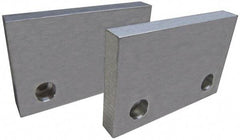 Gibraltar - 6" Wide x 3" High x 3/4" Thick, Flat/No Step Vise Jaw - Soft, Aluminum, Fixed Jaw, Compatible with 6" Vises - Best Tool & Supply