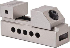 Gibraltar - 1-27/64" Jaw Width, 1-1/2" Jaw Opening Capacity, 0.91" Jaw Height, Toolmaker's Vise - Flat Jaw, 0.003" Parallelism, 0.005" Squareness, 100mm OAL x 1.89" OAH - Best Tool & Supply