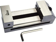 Gibraltar - 3-15/32" Jaw Width, 5" Jaw Opening Capacity, 1.57" Jaw Height, Toolmaker's Vise - Flat Jaw, 0.003" Parallelism, 0.005" Squareness, 195mm OAL x 3-5/32" OAH - Best Tool & Supply