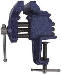 Gibraltar - 3" Jaw Width, 2-1/2" Opening Capacity, 2-5/8" Throat Depth, Cast Iron Stationary Bench Vise - Clamp-On Base Attachment - Best Tool & Supply