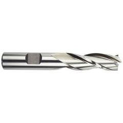 1-1/2 Dia. x 4-1/2 Overall Length 3-Flute Square End High Speed Steel SE End Mill-Round Shank-Center Cutting -Uncoated - Best Tool & Supply
