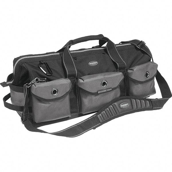 Bucket Boss - 28 Pocket Gray & Black Ballistic Polyester Tool Bag - 28" Wide x 11" Deep x 12" High - Best Tool & Supply