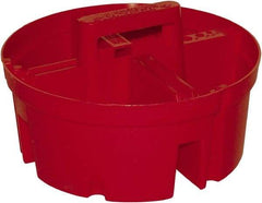 Bucket Boss - Red Plastic Bucket Organizer - 10" Diam x 6" High - Best Tool & Supply