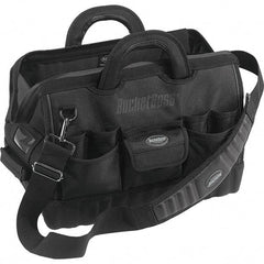 Bucket Boss - 17 Pocket Black Ballistic Polyester Tool Bag - 18" Wide x 12" Deep x 13" High - Best Tool & Supply