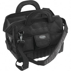 Bucket Boss - 17 Pocket Black Ballistic Polyester Tool Bag - 14" Wide x 10" Deep x 11" High - Best Tool & Supply