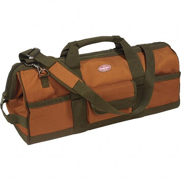 Bucket Boss - 16 Pocket Brown & Green Polyester Tool Bag - 24" Wide x 10" Deep x 10" High - Best Tool & Supply