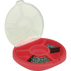 Bucket Boss - 6 Pocket General Purpose Holster - Plastic, Clear Lid/Red, 12-1/2" Wide x 1" High - Best Tool & Supply