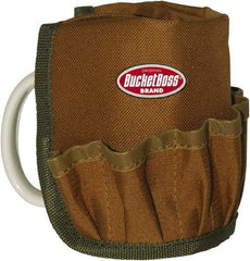 Bucket Boss - 12 Pocket General Purpose Holster - Polyester, Brown & Green - Best Tool & Supply