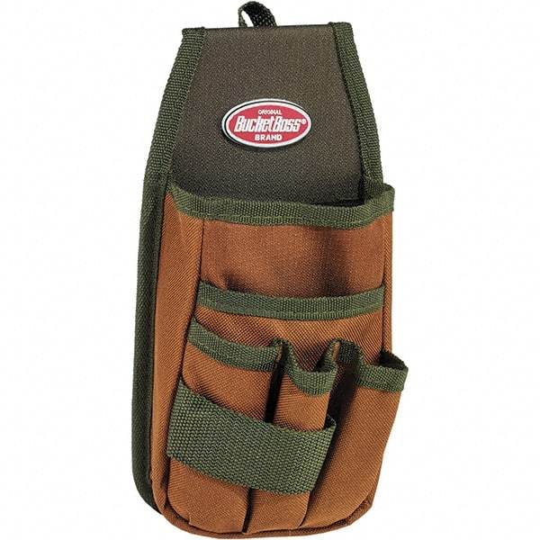 Bucket Boss - 5 Pocket General Purpose Holster - Polyester, Brown & Green - Best Tool & Supply