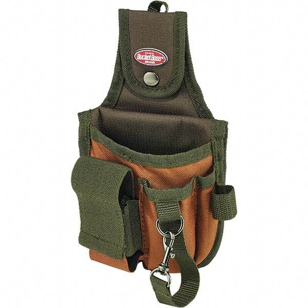 Bucket Boss - Nail & Tool Pouch - 5 Pocket, Brown/Green, Polyester - Best Tool & Supply