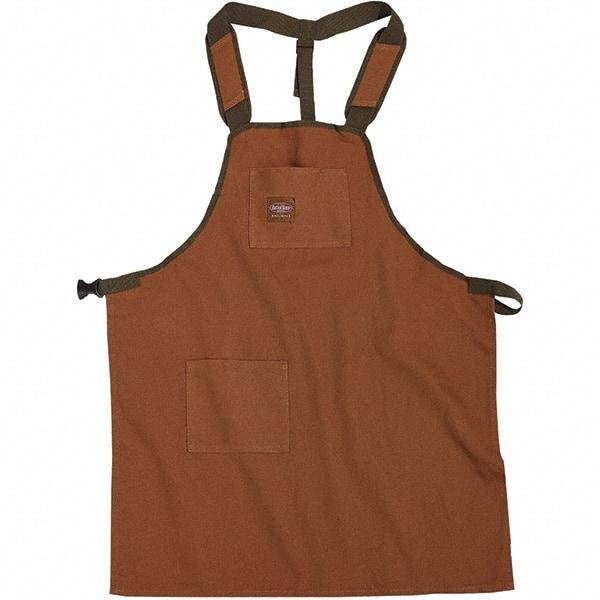 Bucket Boss - 30 to 52" Waist Apron - 2 Pocket, Brown/Green, Canvas - Best Tool & Supply