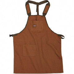 Bucket Boss - 30 to 52" Waist Apron - 2 Pocket, Brown/Green, Canvas - Best Tool & Supply