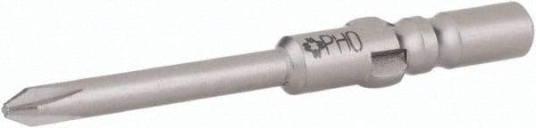 Wera - 4mm Drive, #0 Phillips Screwdriver Bit - 1-9/16" OAL - Best Tool & Supply