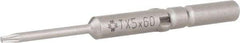 Wera - 5mm Drive, Torx Precision Screwdriver Bit - 2-3/8" OAL - Best Tool & Supply