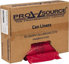 PRO-SOURCE - 30 Gal Capacity, Red, Hazardous Waste Bag - 1.3 mil Thick x 30" Wide x 37" High, Roll - Best Tool & Supply