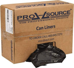 PRO-SOURCE - 1.5 mil Thick, Heavy-Duty Trash Bags - Linear Low-Density Polyethylene (LLDPE), Flat Pack Dispenser, 40" Wide x 46" High, Black - Best Tool & Supply