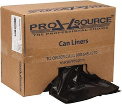 PRO-SOURCE - 2 mil Thick, Heavy-Duty Trash Bags - Linear Low-Density Polyethylene (LLDPE), Flat Pack Dispenser, 40" Wide x 46" High, Black - Best Tool & Supply