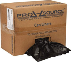 PRO-SOURCE - 2 mil Thick, Heavy-Duty Trash Bags - Linear Low-Density Polyethylene (LLDPE), Flat Pack Dispenser, 43" Wide x 47" High, Black - Best Tool & Supply