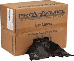 PRO-SOURCE - 1.65 mil Thick, Heavy-Duty Trash Bags - Linear Low-Density Polyethylene (LLDPE), Flat Pack Dispenser, 38" Wide x 58" High, Black - Best Tool & Supply