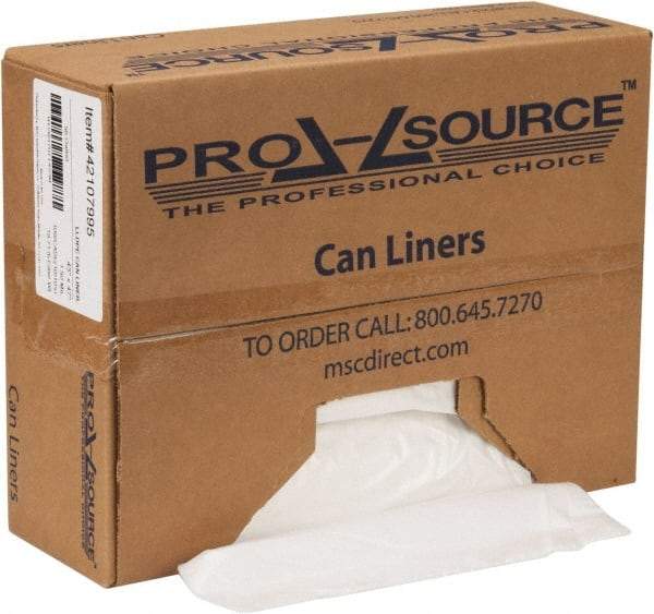 PRO-SOURCE - 1.5 mil Thick, Heavy-Duty Trash Bags - Hexene Resins, Roll Dispenser, 43" Wide x 47" High, Clear - Best Tool & Supply