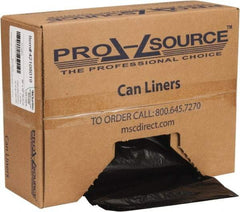 PRO-SOURCE - 1.1 mil Thick, Heavy-Duty Trash Bags - Hexene Resins, Roll Dispenser, 38" Wide x 58" High, Black - Best Tool & Supply