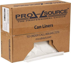 PRO-SOURCE - 1.1 mil Thick, Heavy-Duty Trash Bags - Hexene Resins, Roll Dispenser, 38" Wide x 58" High, Clear - Best Tool & Supply