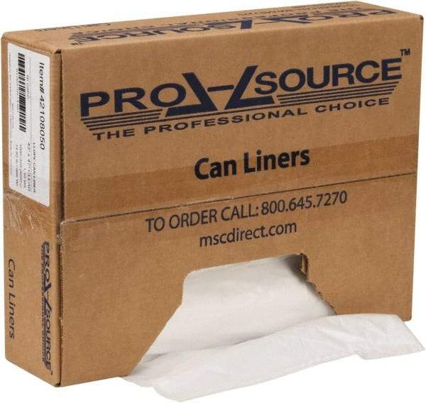 PRO-SOURCE - 1.1 mil Thick, Heavy-Duty Trash Bags - Hexene Resins, Roll Dispenser, 43" Wide x 47" High, Clear - Best Tool & Supply