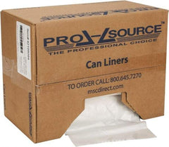 PRO-SOURCE - 1.1 mil Thick, Heavy-Duty Trash Bags - Hexene Resins, Roll Dispenser, 33" Wide x 39" High, Clear - Best Tool & Supply