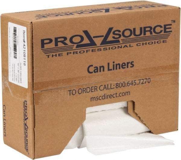 PRO-SOURCE - 1.1 mil Thick, Heavy-Duty Trash Bags - Hexene Resins, Roll Dispenser, 30" Wide x 36" High, Clear - Best Tool & Supply