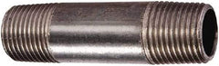 Value Collection - Schedule 80, 1-1/2" Diam x 7" Long Black Pipe Nipple - Seamless - Best Tool & Supply