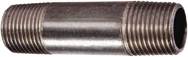 Value Collection - Schedule 80, 1/2" Diam x 11" Long Black Pipe Nipple - Seamless - Best Tool & Supply