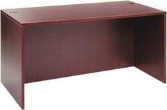 ALERA - Woodgrain Laminate Desk Shell - 59-1/8" Wide x 29-1/2" Deep x 29-5/8" High, Mahogany - Best Tool & Supply