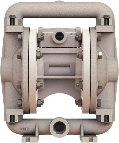 Versa-Matic - 1/2" NPT, Air Operated Diaphragm Pump - PTFE Diaphragm, Aluminum Housing - Best Tool & Supply