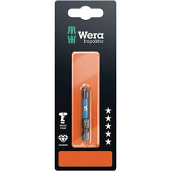 Wera - 6mm Hex Screwdriver Bit - 1/4" Drive, 50mm OAL - Best Tool & Supply