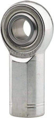 Made in USA - 1" ID, 2-3/4" Max OD, 76,205 Lb Max Static Cap, Plain Female Spherical Rod End - 1-1/4 - 12 LH, 0.469" Shank Diam, 2-1/8" Shank Length, Alloy Steel with Steel Raceway - Best Tool & Supply