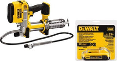 DeWALT - 10,000 Max psi, Flexible Battery-Operated Grease Gun - 16 oz Capacity, Bulk & Cartridge Fill, Includes Shoulder Strap & Battery - Best Tool & Supply