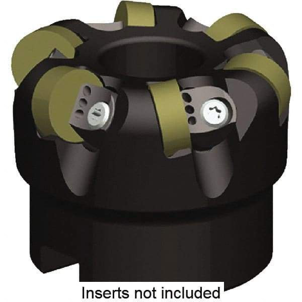 Kennametal - 2-1/2" Cut Diam, 1/4" Max Depth, 3/4" Arbor Hole, 6 Inserts, RNGN120400 Insert Style, Indexable Copy Face Mill - KCRA Cutter Style, 20,300 Max RPM, 1-3/4 High, Series KCRA - Best Tool & Supply