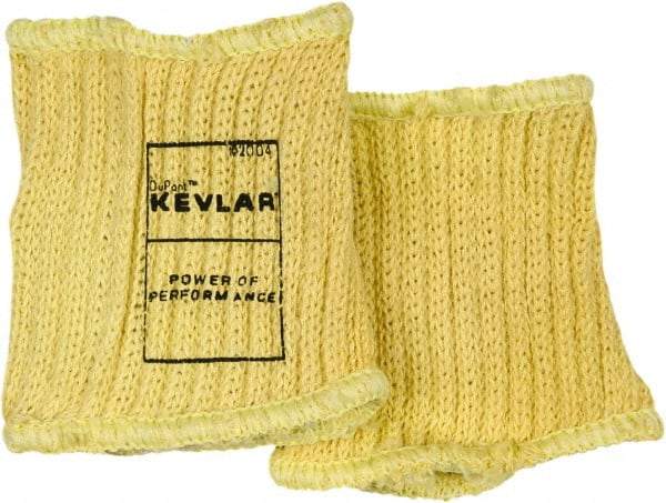 MCR Safety - Size Universal, Yellow Kevlar Cut Resistant Sleeve - 4" Long Sleeve, Elastic Opening at Both Ends - Best Tool & Supply