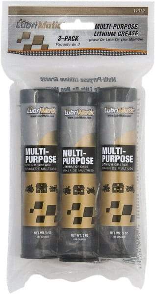 LubriMatic - 3 oz Cartridge Lithium General Purpose Grease - Black, 280°F Max Temp, NLGIG 1-1/2, - Best Tool & Supply