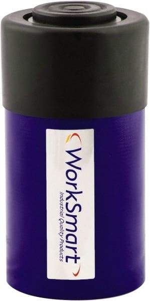 Value Collection - 25 Ton, 1.02" Stroke, 5.25 Cu In Oil Capacity, Portable Hydraulic Single Acting Cylinder - 5.15 Sq In Effective Area, 5.63" Lowered Ht., 6.65" Max Ht., 2.56" Cyl Bore Diam, 2.24" Plunger Rod Diam, 10,000 Max psi - Best Tool & Supply