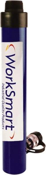 Value Collection - 10 Ton, 9.96" Stroke, 22.3 Cu In Oil Capacity, Portable Hydraulic Threaded Cylinder - 2.24 Sq In Effective Area, 15.47" Lowered Ht., 25.43" Max Ht., 1.49" Plunger Rod Diam, 10,000 Max psi - Best Tool & Supply