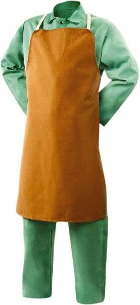 Steiner - 24 x 36" Flame Resistant/Retardant Bib Apron - Cotton, 12 oz Material, Brown, Strap Closure - Best Tool & Supply