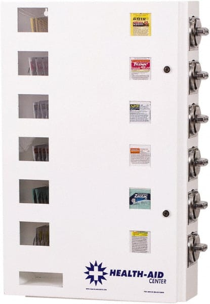 Synergy Management - Medical Vending Machines & Dispensers; Height (Inch): 29-1/2 ; Width (Inch): 20 ; Depth (Inch): 5-1/2 ; Number of Shelves: 6 ; Door Type: Manual Closing ; Shelf Type: Adjustable - Best Tool & Supply