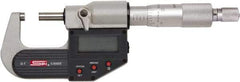 SPI - 4 to 5" Range, 0.00005" Resolution, Standard Throat IP65 Electronic Outside Micrometer - 0.0002" Accuracy, Ratchet Stop Thimble, Carbide-Tipped Face, LR44 Battery, Includes NIST Traceable Certification of Inspection - Best Tool & Supply