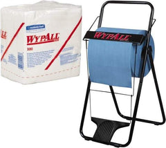 WypAll - X80 1/4 Fold Shop Towel/Industrial Wipes - Poly Pack, 12-1/2" x 12-1/2" Sheet Size, White - Best Tool & Supply