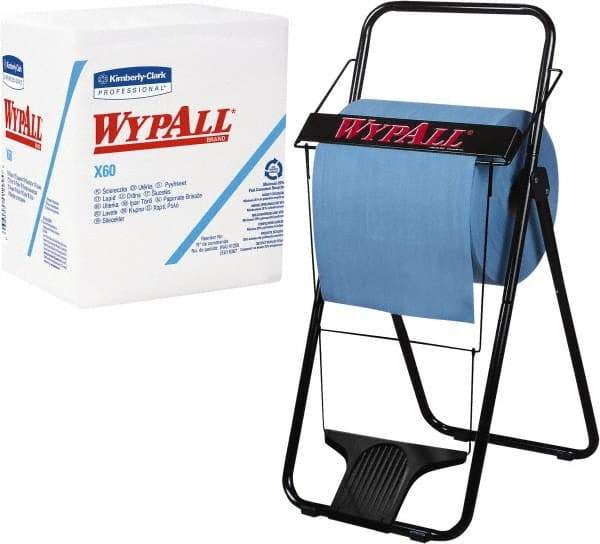 WypAll - X60 1/4 Fold Shop Towel/Industrial Wipes - Poly Pack, 12-1/2" x 12" Sheet Size, White - Best Tool & Supply