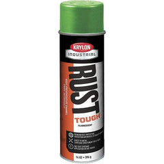 Krylon - Green, 15 oz Net Fill, Fluorescent, Acrylic Enamel Spray Paint - 15 to 20 Sq Ft per Can, 20 oz Container - Best Tool & Supply