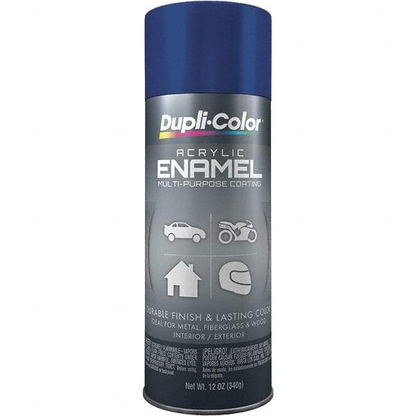 Dupli-Color - Royal Blue, Gloss, Acrylic Enamel Spray Paint - 12 to 14 Sq Ft per Can, 12 oz Container - Best Tool & Supply