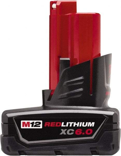 Milwaukee Tool - 12 Volt Lithium-Ion Power Tool Battery - 6 Ahr Capacity, Series M12 REDLITHIUM XC - Best Tool & Supply