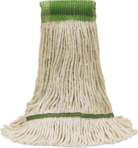 O-Cedar - 5" Green Head Band, Medium Blended Fiber Loop End Mop Head - 4 Ply - Best Tool & Supply